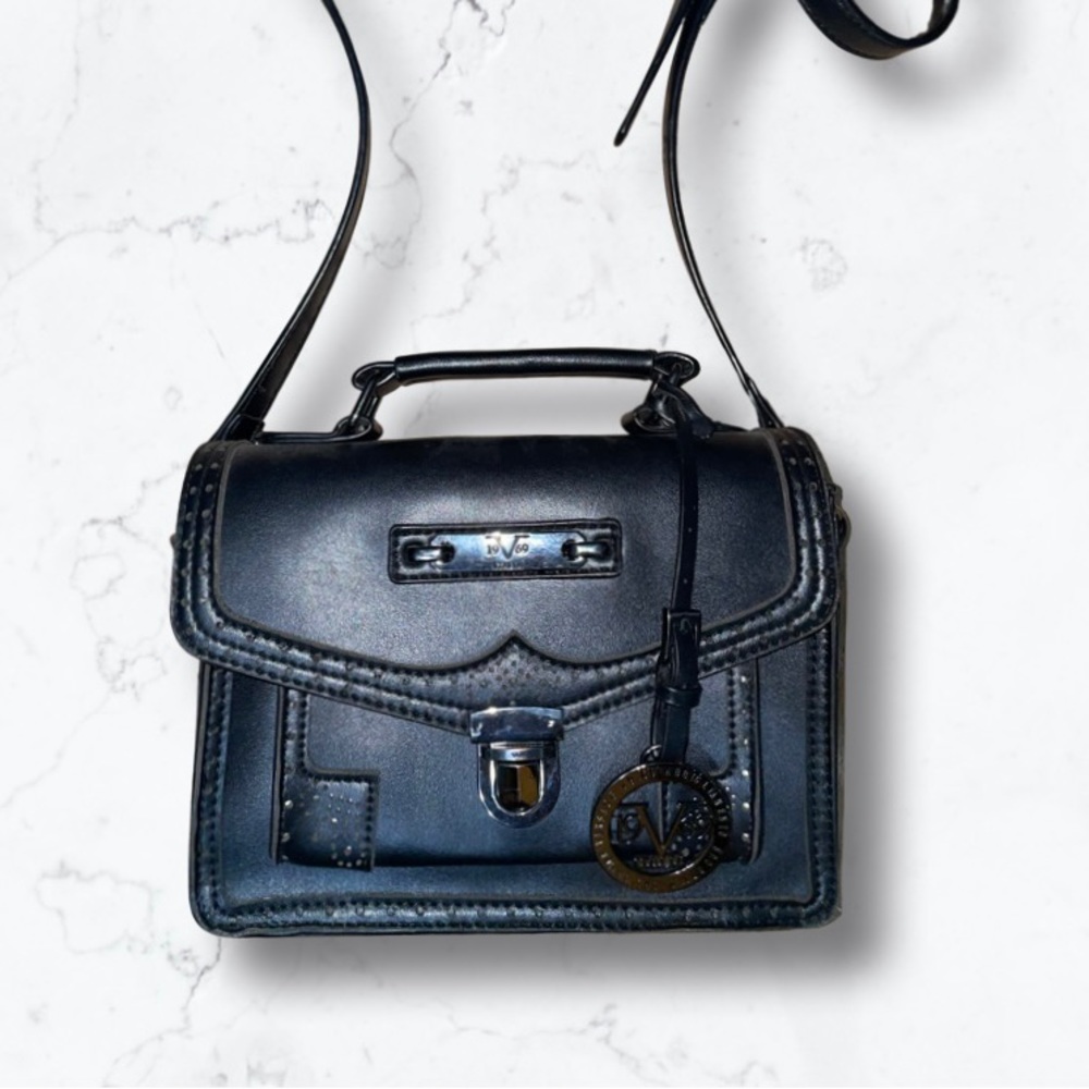 19V69 Milano Italia by Alessandro Versace Black Faux Leather Bag